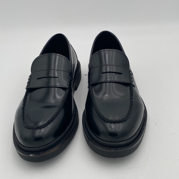 Zara Black Chunky penny Loafer shoe men 40 Y2K gothic retro casual event grandpa - Picture 5 of 15